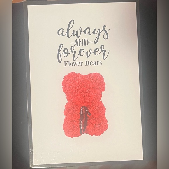 Always & Forever 🥀 Red Flower Bear 🐻 Still in Original Packaging! - Picture 4 of 6